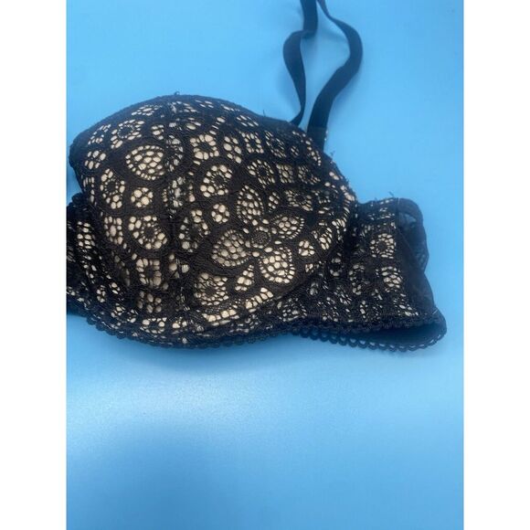 Victoria's Secret Dream Angels Lined Demi Bra Size 32C Black Lace - Picture 3 of 14
